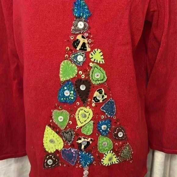 VINTAGE SUSAN BRISTOL CHRISTMAS SWEATER 0X - Picture 2 of 7